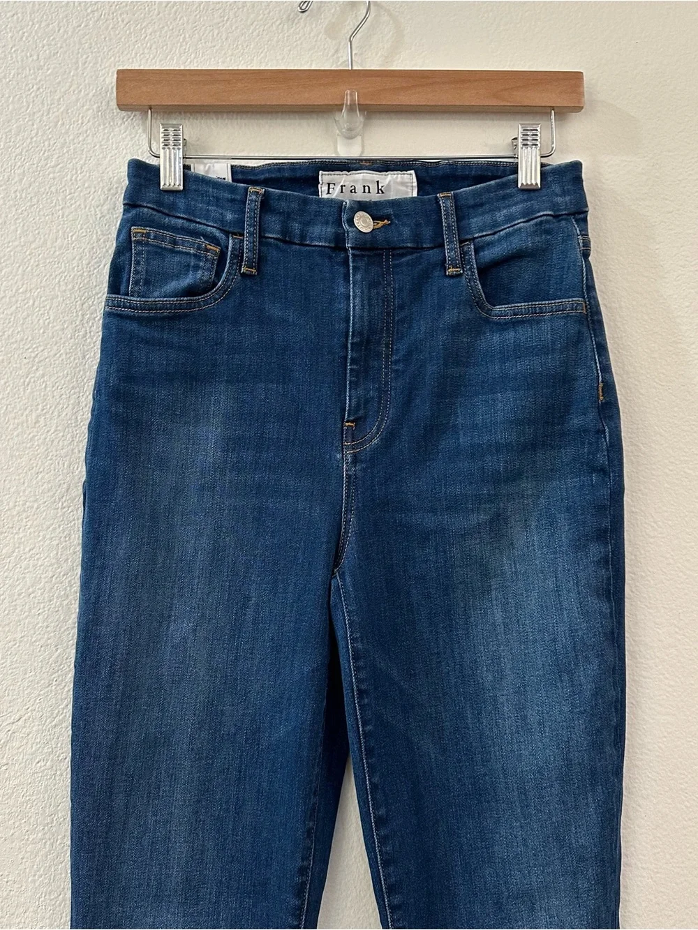 Frank & Eileen Flannigan Flare Jeans‎ Size 28 Italian Power Denim Raw Hem